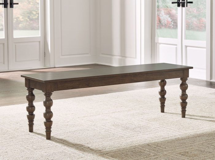 Veramond - Dark Brown - Large Dining Room Bench - Image 3