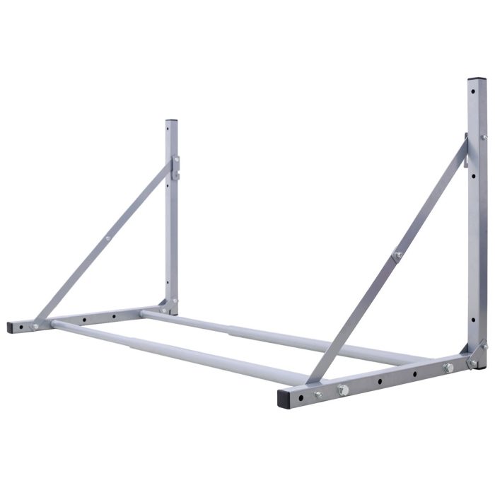 Wall-Mounted Folding Tire Storage, 30.5 To 50.5" Wide, Supports 300 Pounds - Silver - Image 3