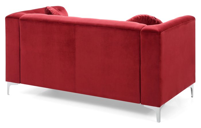 Stylish Sloped Arm Loveseat - Image 6