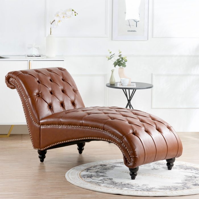 Tufted Armless Chaise Lounge - Image 5