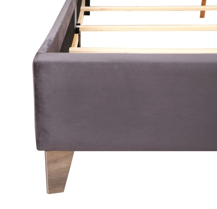 Upholstered Nailhead Trim Chic Bed - Image 3