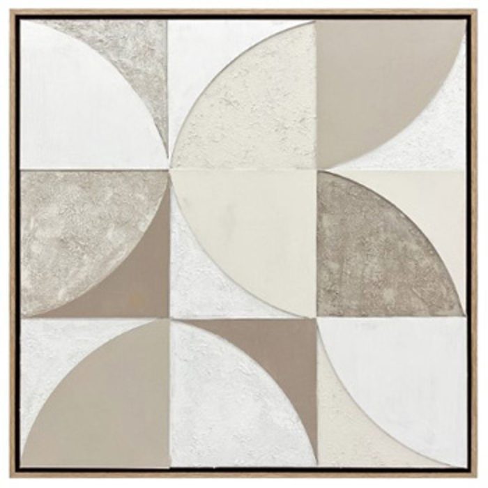Harelman - Tan / Taupe / White - Wall Art