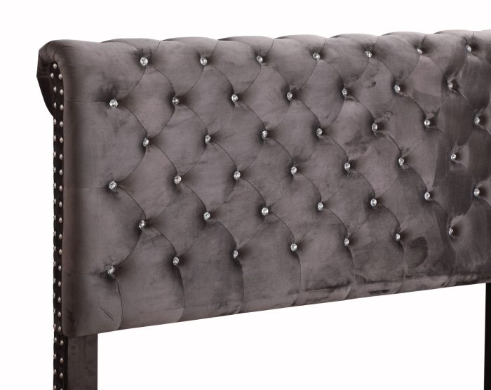 Elegant Transitional Upholstered Bed - Image 8