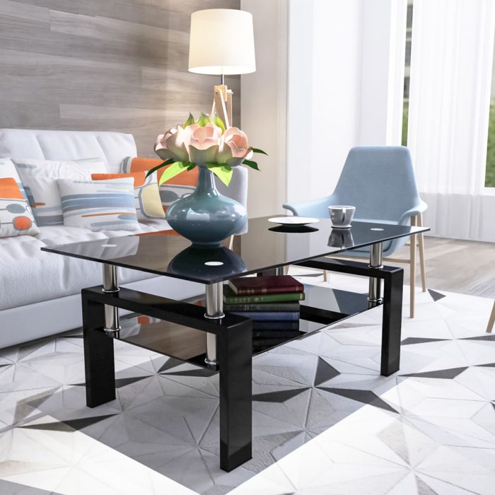 Rectangle Coffee Table, Modern Side Center Tables For Furniture - Image 9