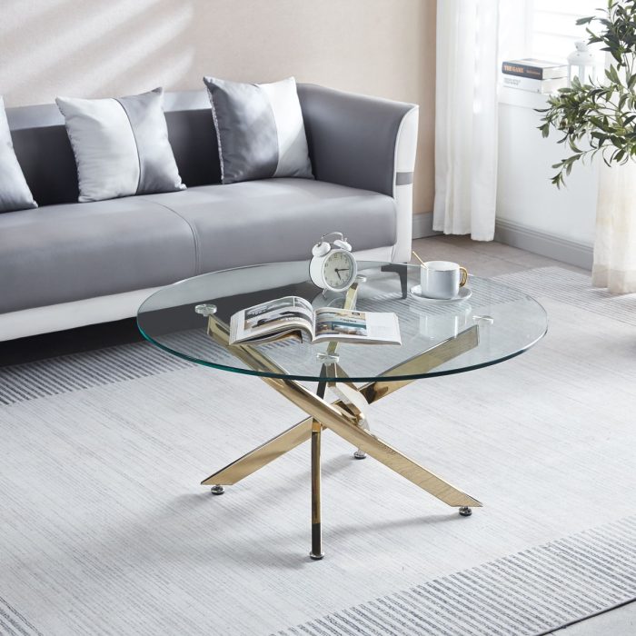 Modern Round Tempered Glass Table With Chrome Legs - Image 6