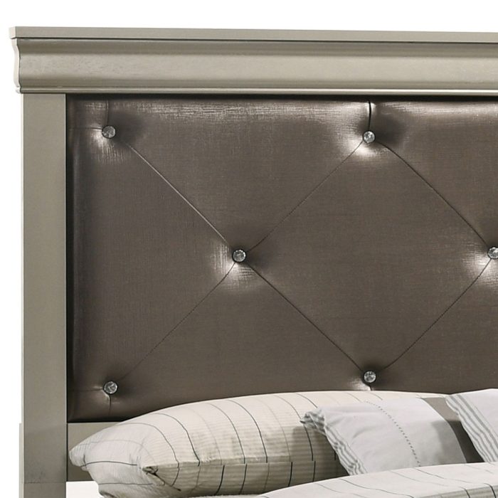 Chic Elegantly Designed Transitional Bed - Image 5