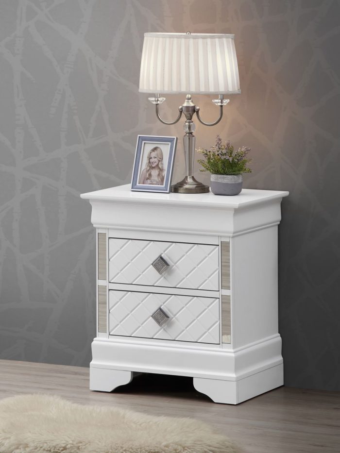 Verona - Accent Nightstand - Silver Champagne - Image 4