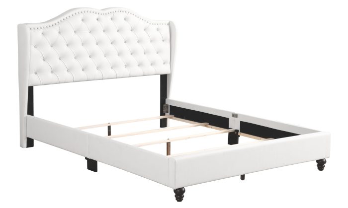 Upholstered Velvet Bed Transitional - Image 10