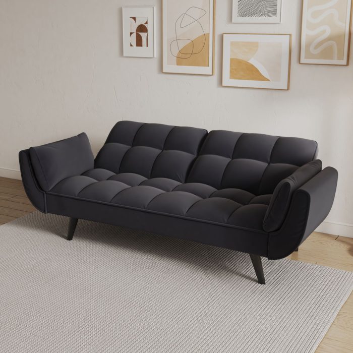 Sofa Soft Two Armrests Throw Pillow Pillow Comfortable Fit Apartment Bedroom Small Space - Image 11