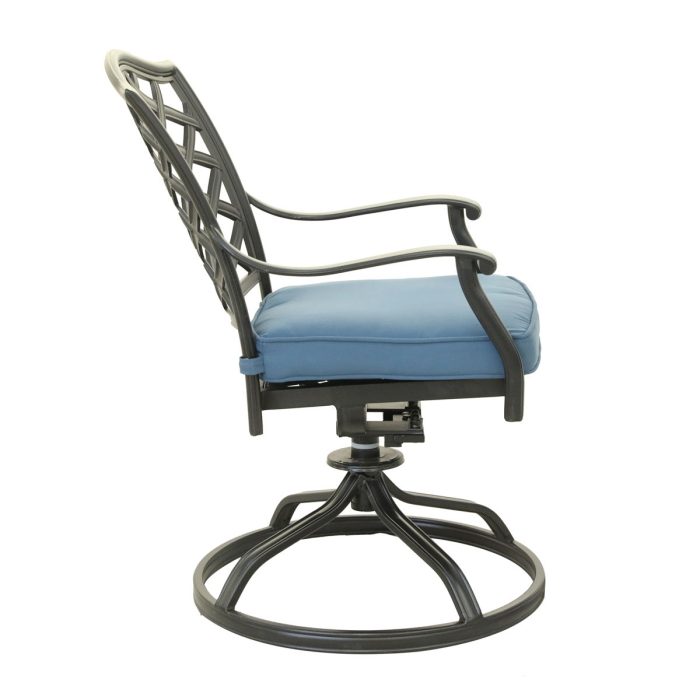 Dining Swivel Chair (Set of 2) - Sapphire Blue - Image 4