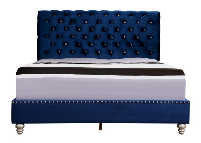 Elegant Transitional Upholstered Bed - Image 10