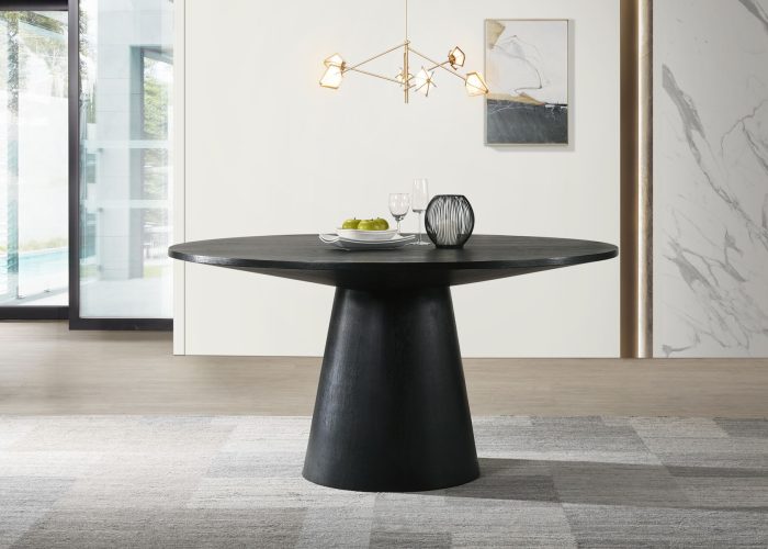 Jasper - Wide Contemporary Round Dining Table - Image 7