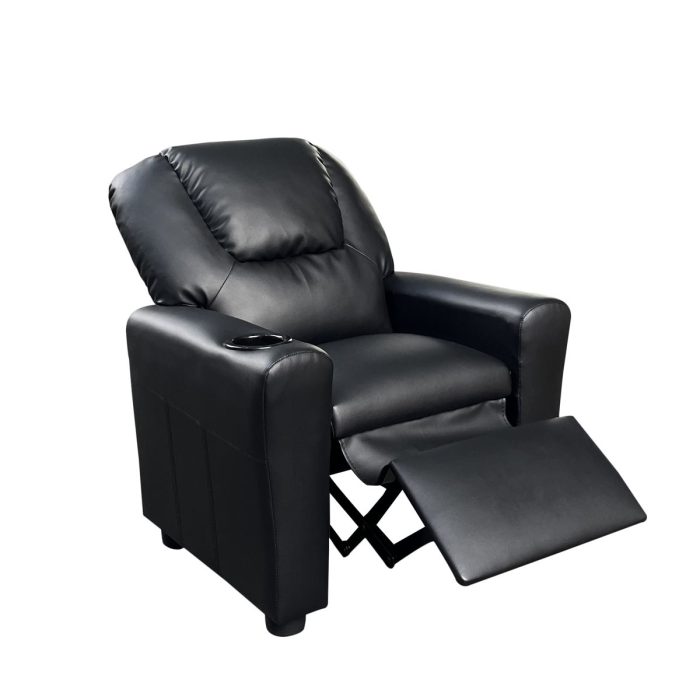 Marisa - PU Leather Kids Recliner Chair With Cupholder - Image 13