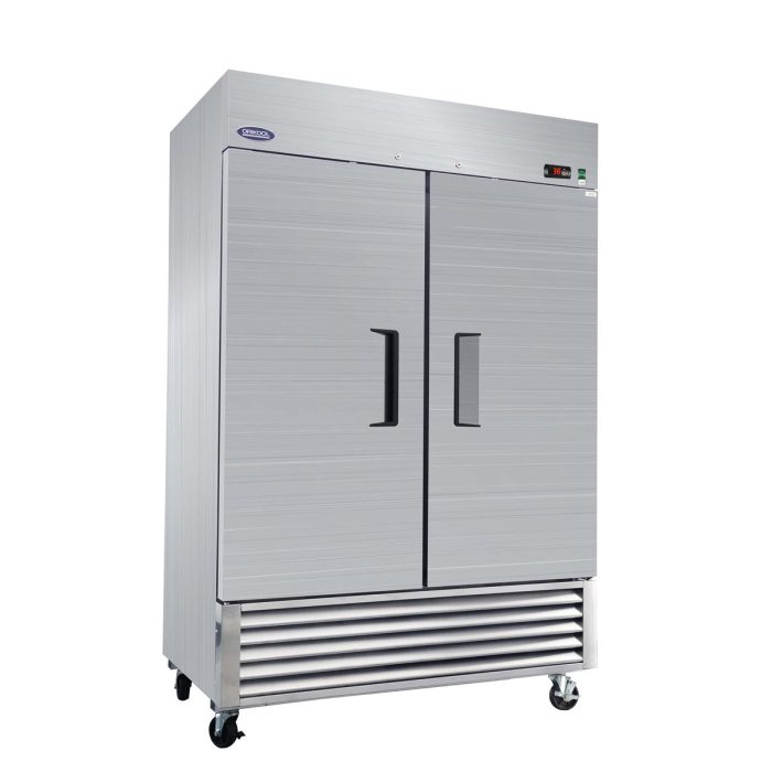 54" Commercial Refrigerator 49 Cu.Ft With 2 Solid Door Reach-In Refrigerators Stainless Steel Etl Approved Upright Fridge Storage - Silver - Image 4
