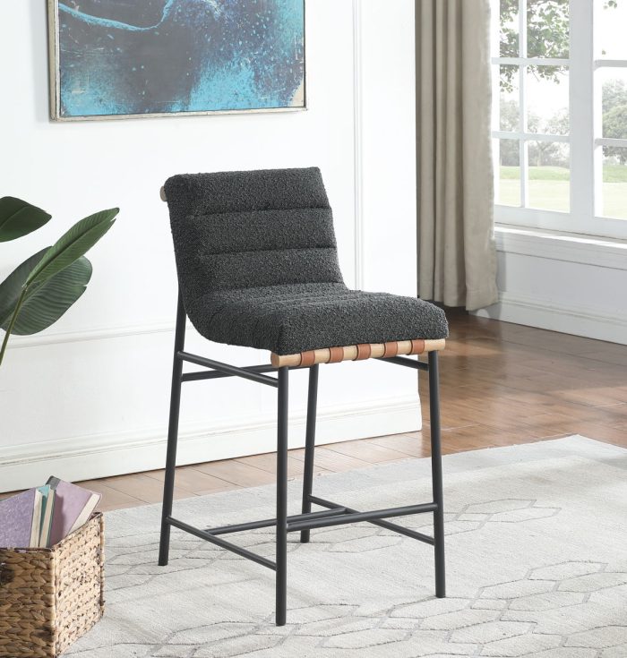 Lahni - 17" Boucle Fabric Counter Height Chair - Image 8