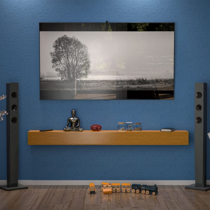 Fireplace Mantel Wooden Wall Mounted Floating Shelf 8" Deep Solid Pine Wood - Image 7