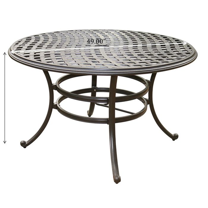 Aluminum Round Dining Set - Image 14