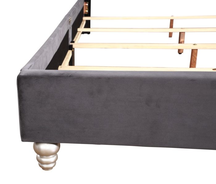 Upholstered Velvet Bed Transitional - Image 16