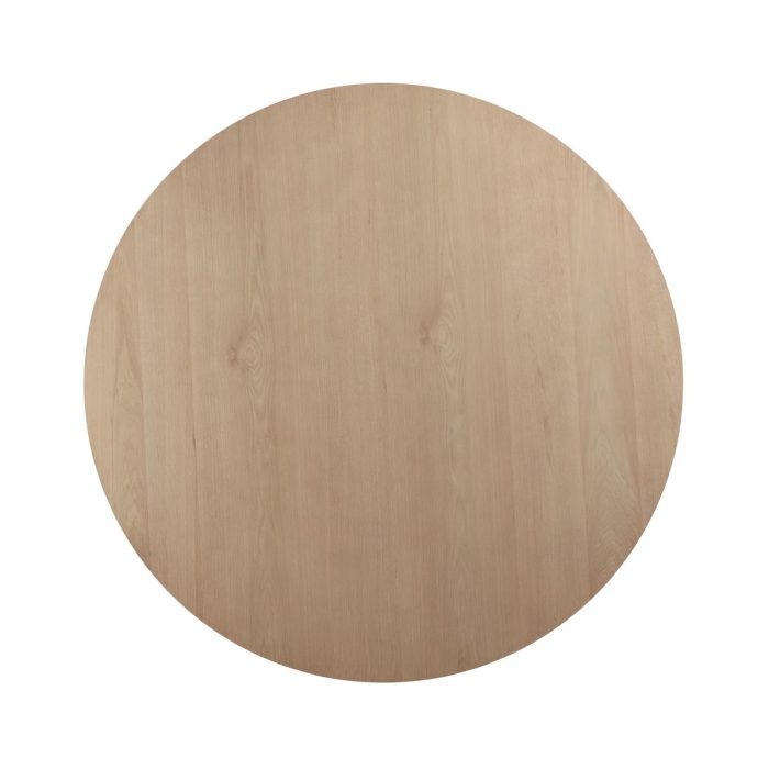 Caspian - 5 Piece Round Dining Table Set With Chairs - Oak - Image 2