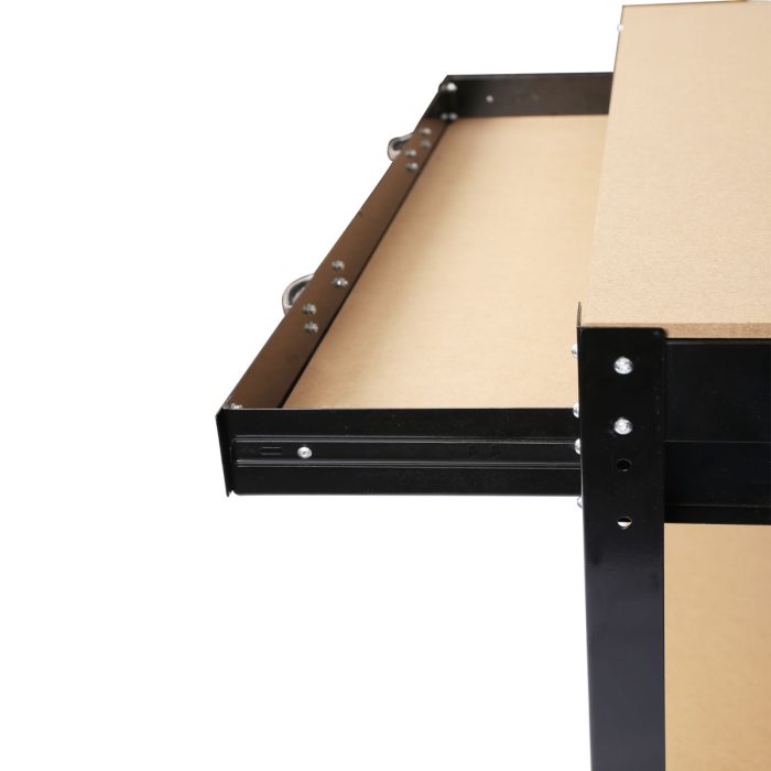 Wood Work Bench - Black / Light Brown - Image 3