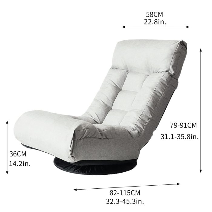 Adjustable Japanese Reclining Floor Chair Sofa With Metal Frame For Living Room - Image 9