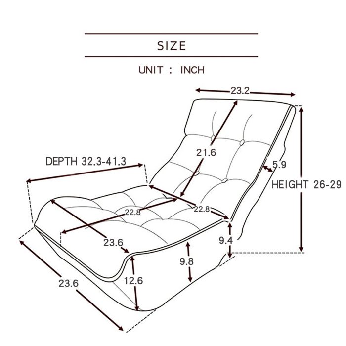Reclining Japanese Chair Lazy Sofa Tatami Balcony Adjustable Chair - Image 7