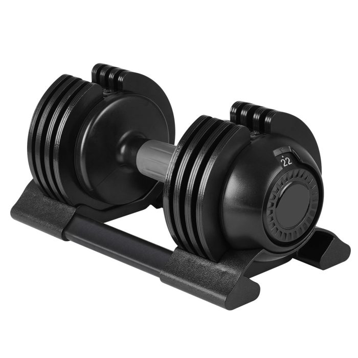22Lbs Adjustable Dumbbell Steel And Plastic - Black - Image 2