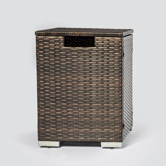 Outdoor Rectangle Fire Pit Table And Propane Tank Cover - Image 4