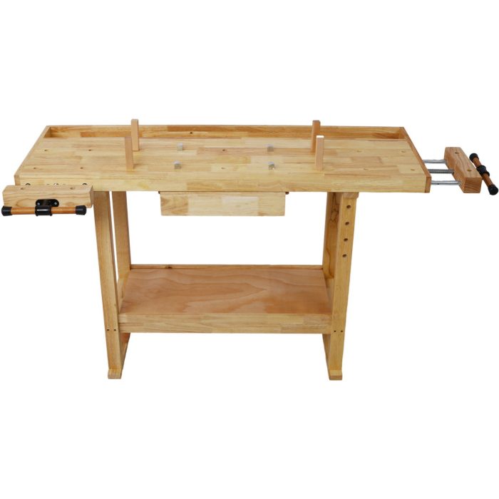 55" Wood Workbench For Garage Workshop And Home - Natural - Image 2