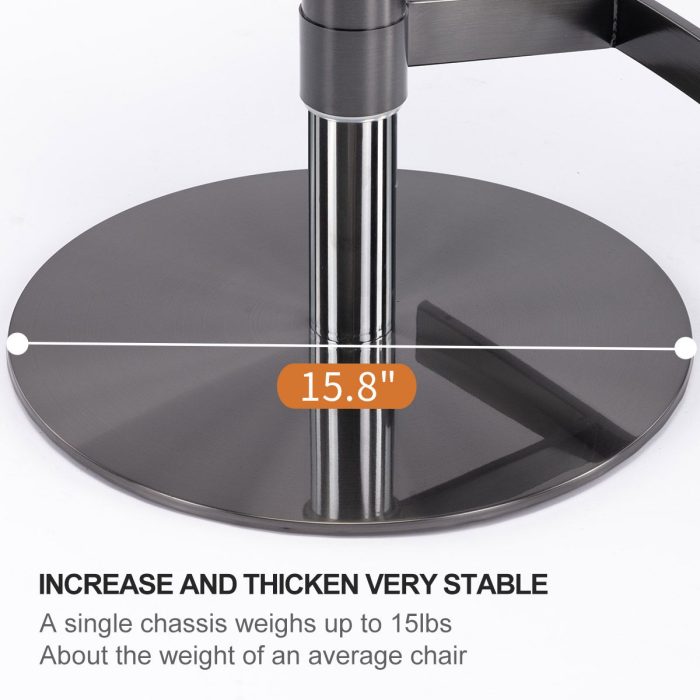 Titanium Stainless Steel Bar Stool, Swivel Adjustable Height For Kitchen Counter And Dining Room - Image 3