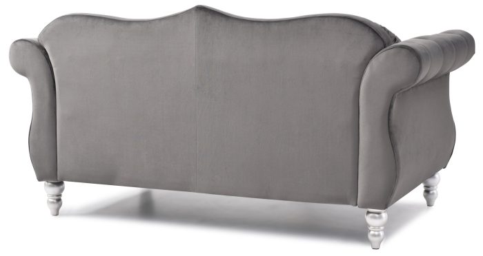 Stylish Flared Arm Loveseat - Image 7