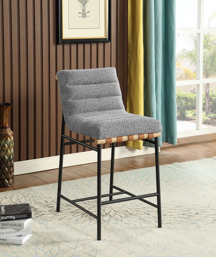 Lahni - 17" Boucle Fabric Counter Height Chair - Image 6