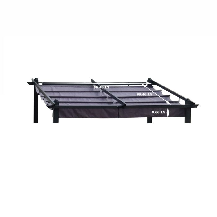 Replacement Canopy Top Cover Fabric For Outdoor Patio Retractable Pergola Sun-Shelter Canopy - Image 4