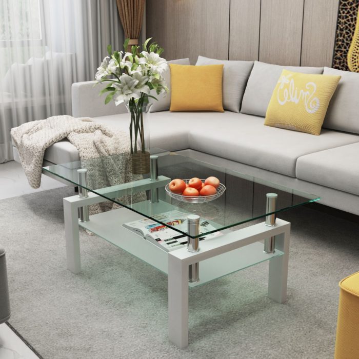 Rectangle Coffee Table, Modern Side Center Tables For Furniture - Image 3