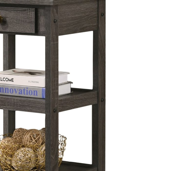 Arine - Console Table With Drawer And Shelves - Gray - Image 3