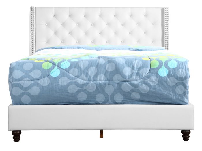 Upholstered Nailhead Trim Chic Bed - Image 15