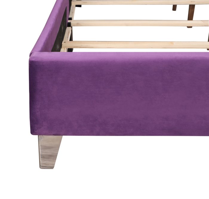 Upholstered Nailhead Trim Chic Bed - Image 18