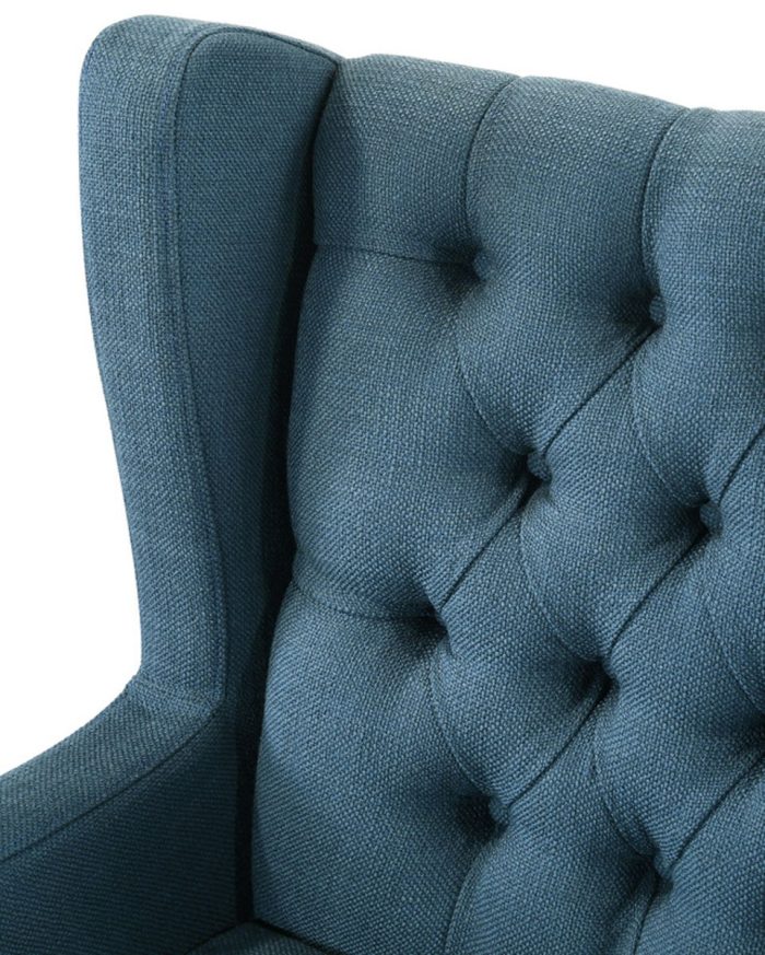 Irwin - Linen Button Tufted Wingback Chair - Image 5