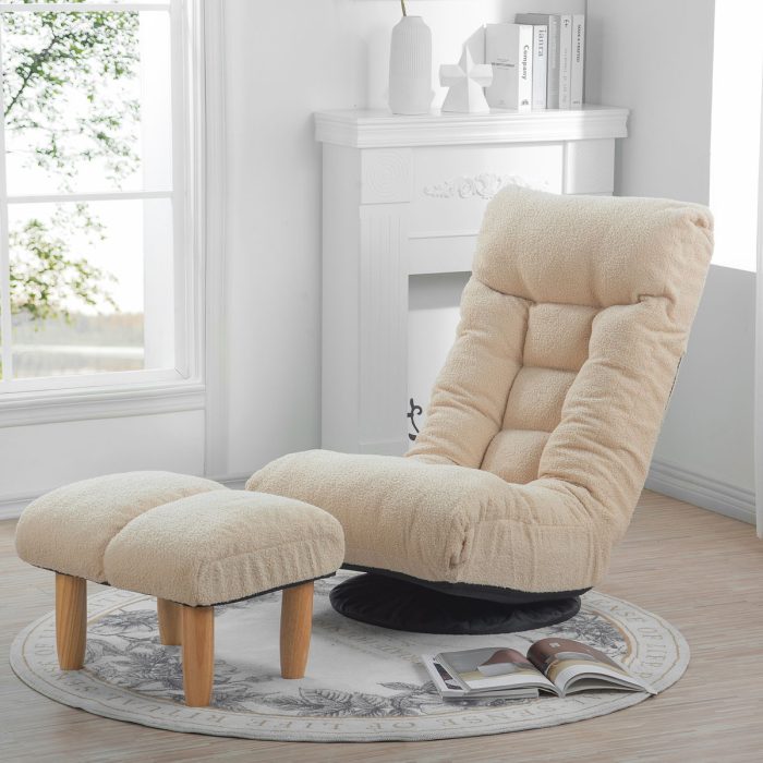 Adjustable Japanese Reclining Floor Chair Sofa With Metal Frame For Living Room - Image 10