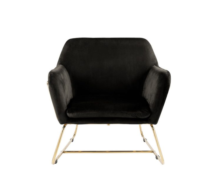 Keira - Velvet Accent Chair With Metal Base - Image 2