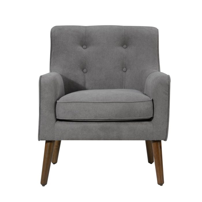 Ryder - Mid Century Modern Woven Fabric Tufted Armchair - Image 7