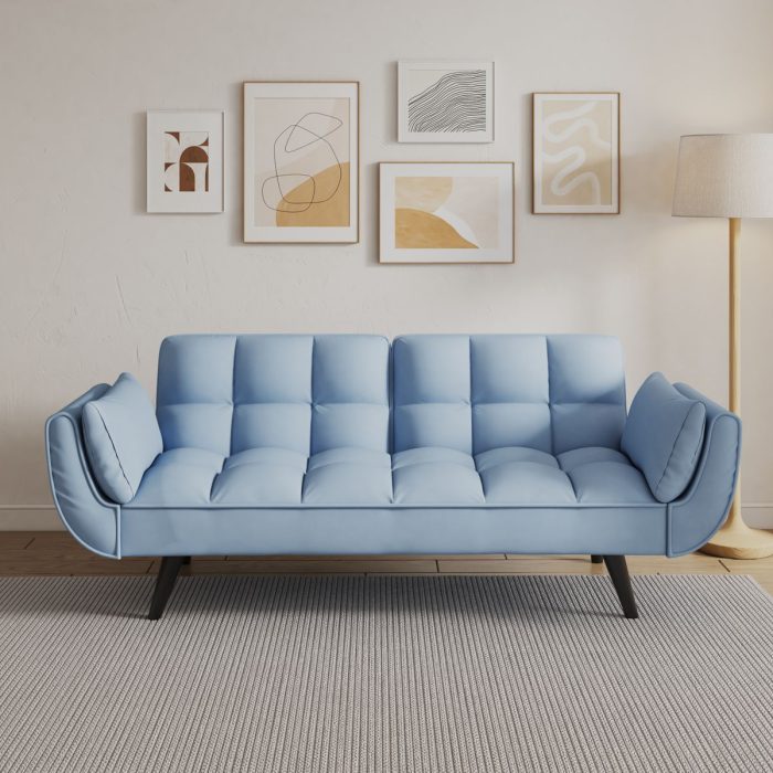 Sofa Soft Two Armrests Throw Pillow Pillow Comfortable Fit Apartment Bedroom Small Space - Image 10