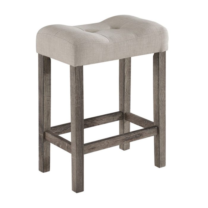 Lucian - Counter Height Pub Table With Tufted Linen Stools - Image 5