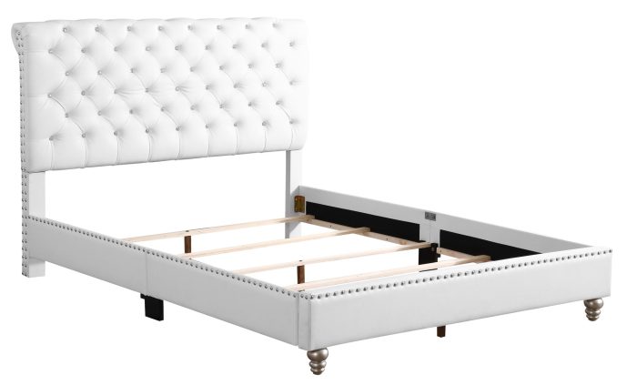 Elegant Transitional Upholstered Bed - Image 2