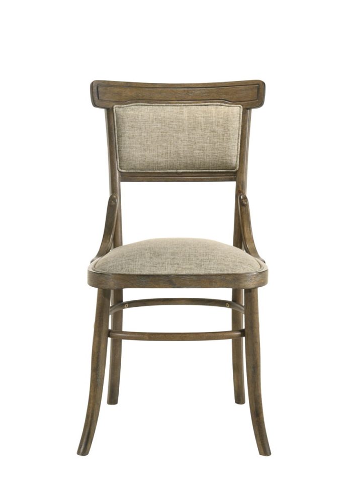 Bistro - Wide Contemporary Fabric Dining Chair With Cushion (Set of 2) - Vintage Walnut - Image 2