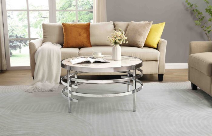 Elegant Round Table With Sintered Stone Top & Sturdy Metal Frame - Image 4