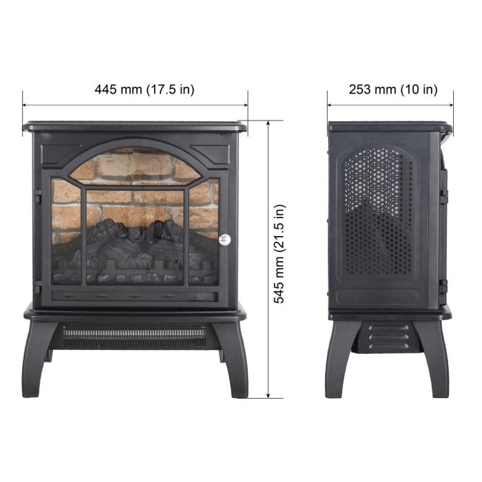3D Flame Electric Infrared Quartz Fireplace Stove With Remote Control - Image 4