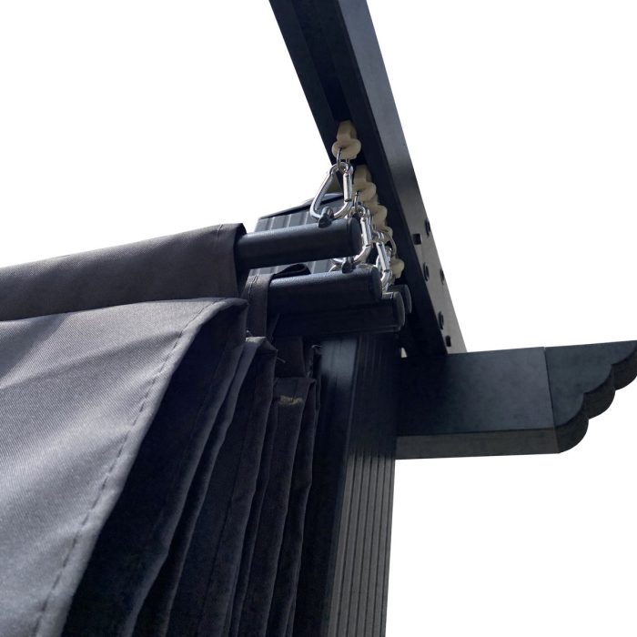 Replacement Canopy Top Cover Fabric For Outdoor Patio Retractable Pergola Sun-Shelter Canopy - Image 5
