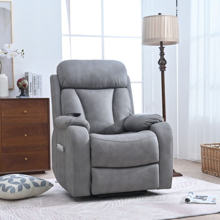Lift Chair Recliner For Elderly Power Remote Control Recliner Sofa Relax Soft Chair Anti-Skid Australia Cashmere Fabric Furniture Living Room - Image 2