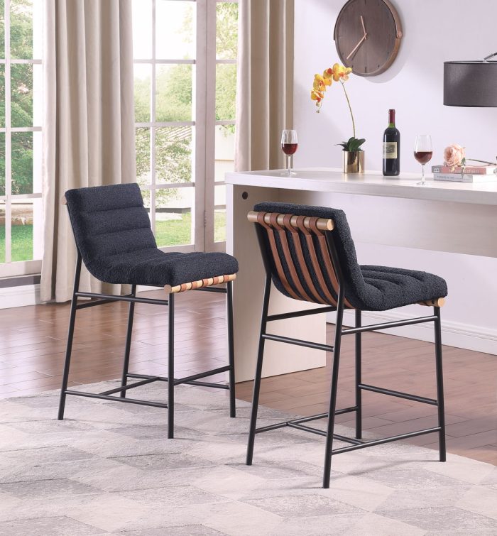 Lahni - 17" Boucle Fabric Counter Height Chair - Image 10